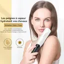 Sunluxy KD880 Peigne lissant vapeur, Hydratation par pulvérisation, Coiffage en un seul peigne, Chauffage PTC uniforme, Soin capillaire, Réservoir d'eau à vapeur, Verrouillage de l'hydratation et effet anti-frisottis, Fer à lisser coiffage rapide maison image 3