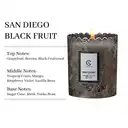 Zooly Bougie parfumée à bordure dentelée senteur San Diego Blackwood - 200 g image 1