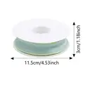 JU7CER 2-piece Princess Snow Tulle Fishtail Ribbon Set [Seaweed Green] 2.5cm x 18m Bow-Tie Wavy Tulle Plain Silk Ribbon Floral Packaging Material Tape image 3