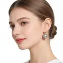 VoxorAI -EH5-Grey-High-end Pearl Earrings, Drop Earrings, Luxury, High-end Fashion, Niche, Versatile, New Arrival, Bestseller, 14mm image 0