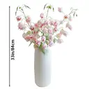Yuejia Lot de 3 bouquets de fleurs artificielles en soie campanule rose - 84 cm image 9