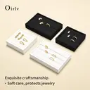 Oirlv Small Jewelry Tray Ring Earrings Jewelry Display Trays Stackable Jewelry Organizer Trays, linen 3 Slots Jewelry Drawer Organizer Inserts For Dresser image 4