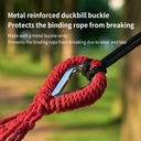 ochama x J.ZAO Hamac de Jardin 2 Personnes Arc-en-Ciel 200x150cm, Hamac Suspendu avec Barres de Bois, Toile en Coton Respirante, Charge 150kg, pour Camping, Terrasse et Balcon, Inclus 2 Sangles et Sac de Transport image 4