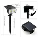 VIVREAL CPD-09 type 2 Lot de 2 lampes solaires 48 LED - Blanc chaud image 4