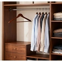 10pack High-Grade Wooden Suit Hangers, Claret image 3