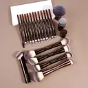 MAANGE Lot de 20 pinceaux à maquillage en aluminium de qualité professionnelle avec trousse de rangement image 4