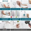 TAILI Suction Toothbrush Holder 2 Pack, Tumblers Replacement Shower Toothbrush Holder for Wall, Powerful Toothpaste Toothbrush Suction Cup, Self-draining Shower Razor Holder, Kitchen Tableware Holder image 7