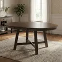 Dining Table Roseville Extendable Round/Oval 115x115-154cm Walnut image 0