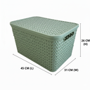 Strata Large Urban Store Basket with Lid  Lily Pad Green 24L image 3