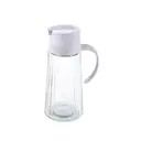 BJ Flacon à huile en verre 630 ml, ouverture et fermeture automatique, pour huile, sauce, vinaigre et assaisonnement, blanc image 0