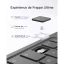 Inateck Étui Clavier iPad 10e/11e gén., Clavier Ultraléger avec Porte-Stylet pour iPad 11e (2025 11" A16)/10e (2022 10.9"), Air 11" M4/M3/M2 (2026/2025/2024), Air 5/4, Pro 11 4/3/2/1, AZERTY, AirTap Gris image 7