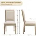 Chaises de salle à manger Ckaff, Ensemble de 2, Chaises de cuisine, Chaises de lecture de patio, Chaise rembourrée avec dossier carré, Chaise de salon, Chaises de table de toilette, Chaises de bureau pour chambre, cuisine, salle à manger. image 1