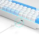 MageGee MK-Box 60% Mechanical Keyboard, QWERTY US layout, MK-Box LED Backlit Compact 68 Keys Mini Wired Office Keyboard with Red Switch for Windows Laptop PC Mac - Sky Blue image 4