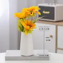 Yuejia Vase en céramique minimaliste blanc - 15 cm image 4