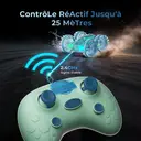 Voiture jouet télécommandée Tokky Entièrement étanche à l'eau Transmission intégrale Rotation à 360° Lumières colorées Chargement USB Amphibie QX014 image 7