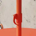 AIYAPLAY Kids Patio Set, Children Table and Chair Set, Outdoor Picnic Table with 2 Folding Chairs and Umbrella for 2-5 Years Boys Girls, Orange image 3