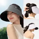 Beneunder UL712, Spring Women's Wide Brim Topless Outdoor Sports Breathable Comfortable Hat Black, Couple Gift Perfect Gift image 2