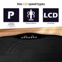 Smart Vibration Fitness Plate with 120-Speed Settings & 200W Motor - Full-Body Home Gym System w/LCD Touchscreen, Remote Control, Music Speaker, Resistance Bands & Yoga Mat - Quiet Vibration for, Toning for  all image 5