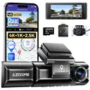 AZDOME M550 MAX 4K Dashcam Car 4K+ 1080P+ 2.5K Front Rear Interior with Dual STARVIS, 64GB SD Card, WiFi, GPS, Super Night Vision image 0