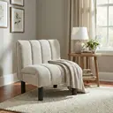 Accent Chair Lily Panelling Oatmeal image 0