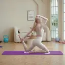 MISS LULU Good Nite Yoga Mat Exercise Mats Workout Pilates Fitness Mat for Women Men Non-Slip Thick 10mm High Density Gymnastics Mats with Carry Strap Tpe 183 x 61 x 1cm (Green/Black) Purple/Pink image 5