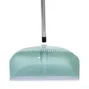 26cm Blue Dustpan and Broom Set with 75cm Iron Handle, 75mm Bristles, Stand-Up Combo image 1