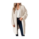 Women's Long Cardigan Sweaters Chunky Open Front Oversized Slouchy Knit Fall Trendy Coatigan Jackets (apricot, M) image 0