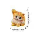 JU7CER 1pc Adorable Kitten-shaped Incense Holder Ceramic Aromatherapy Burner Creative Home Decor Ornamental Piece Home Zen Tea Ceremony Incense Burner Kung Fu Little Yellow Cat - Stick Incense image 3