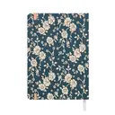 Jubiluu A5 Hardcover Notebook with Lined Pages - 96 Sheets (100g offset paper), Bookmark & Elastic Band -Classic Cream Ruled Journal for Writing, School, Office, and Gifts-Navy Floral Ditsy Print image 1
