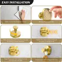 JORDAN&JUDY 4-Pack Black Suction Cup Hooks, Versatile, Easy to Install image 3