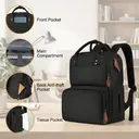 Sac à dos de déjeuner, sac à dos pour ordinateur portable 15,6 pouces pour hommes avec compartiment isotherme, sac à dos isotherme avec port de chargement USB, sac isotherme imperméable, sac à dos de déjeuner pour femmes, voyage et travail, noir, promotion Nouvel An, meilleurs cadeaux image 4