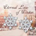 Ever Faith Cubic Zirconia Winter Snowflake Flower Stud Earrings image 5