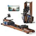 Merach Machine de rameur pliable en bois avec application d'entraînement Merach gratuite image 1