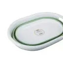 Maison by Premier Oval Collapsible Laundry Basket in Green and White image 3