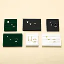 Oirlv Small Jewelry Tray Ring Earrings Jewelry Display Trays Stackable Jewelry Organizer Trays, linen 3 Slots Jewelry Drawer Organizer Inserts For Dresser image 6