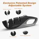 LIFEPAL Multi-Angle Adjustable Knife Sharpener, Three-Stage Sharpening System, Suitable for Kitchen Knives, Scissors and Serrated Knives image 2