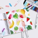 Ohuhu Sketchbook for Alcohol Markers - 200GSM Heavyweight Acid-Free Paper, 120 Pages (60 Sheets), No Bleed-Through, 8.9×8.3" (22.5 x 21 cm), Hardback Spiral Bound Art Book for Drawing & Sketching image 7