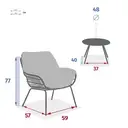 Hesperide Ensemble de salon de jardin 2 places « Paopao » - gris graphite image 3