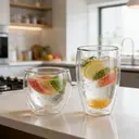 Ju7cer Lot de 2 verres à double paroi - 220 ml + 350 ml image 2