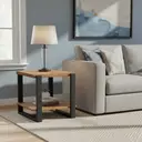 Side Table Pembroke Square Pine Natural/Black image 4