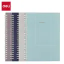 Deli Forest Sound Series Lot de 4 carnets à spirale A5, papier ligné 70g/m² - 80 feuilles/160 pages image 1