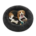 SONGMICS Lit donut et coussin lavable pour animaux noir - 80 cm  image 1