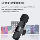 Verbex K9-Black Wireless Mini Microphone for Live Streaming, Recording, and Interviews - All-in-One Wireless Lavalier Microphone with Type-C Interface image 5