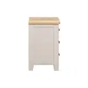 Bedside Table Windermere 3 Drawers Oak Top Grey/Natural image 4