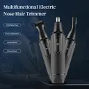 Sparoma 3-in-1 Ear and Nose Hair Trimmer for Men – Ear & Nose Hair Clipper with LED Light, Sideburn & Eyebrow Trimmer Heads, 6500RPM Motor, Full-body Waterproof, Battery-Powered, Portable Grooming Kit with Storage Base – TC-3580, Black image 3