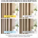 PONY DANCE Eyelet Thermal Curtains, W52xL84inches, 1 Panel, Biscotti Beige image 4