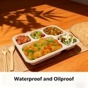 Ruibamboo disposable bamboo fiber tray 43oz 5-comp
50pack image 3