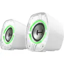 Enceintes de Bureau Gaming Edifier G1000 II pour Ordinateur, Haut-Parleur Large Bande 2,5" et Basses Renforcées, Bluetooth 5.4 USB-C AUX, 9 Modes d’Éclairage RGB Dynamiques pour PC - Blanc image 0