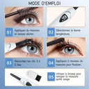 SUNLUXY S600 Recourbe-cils électrique pour courbure naturelle longue tenue, avec affichage LED de la température et de la batterie, arrêt automatique de sécurité - Blanc image 7