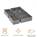 ANQI Organisateur de tiroirs de commode pour sous-vêtements, lot de 4 - Gris image 1